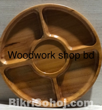 Wood serving tray 9.5